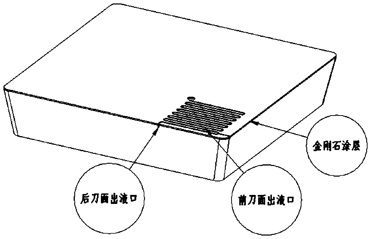 Diamond coating cutter with microstructural cooling function suitable for titanium alloy processing