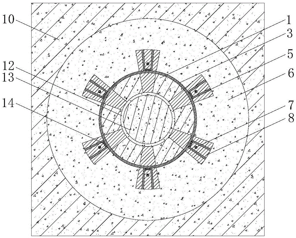 A bridge prefabricated hollow pier post-cast connection structure and construction method