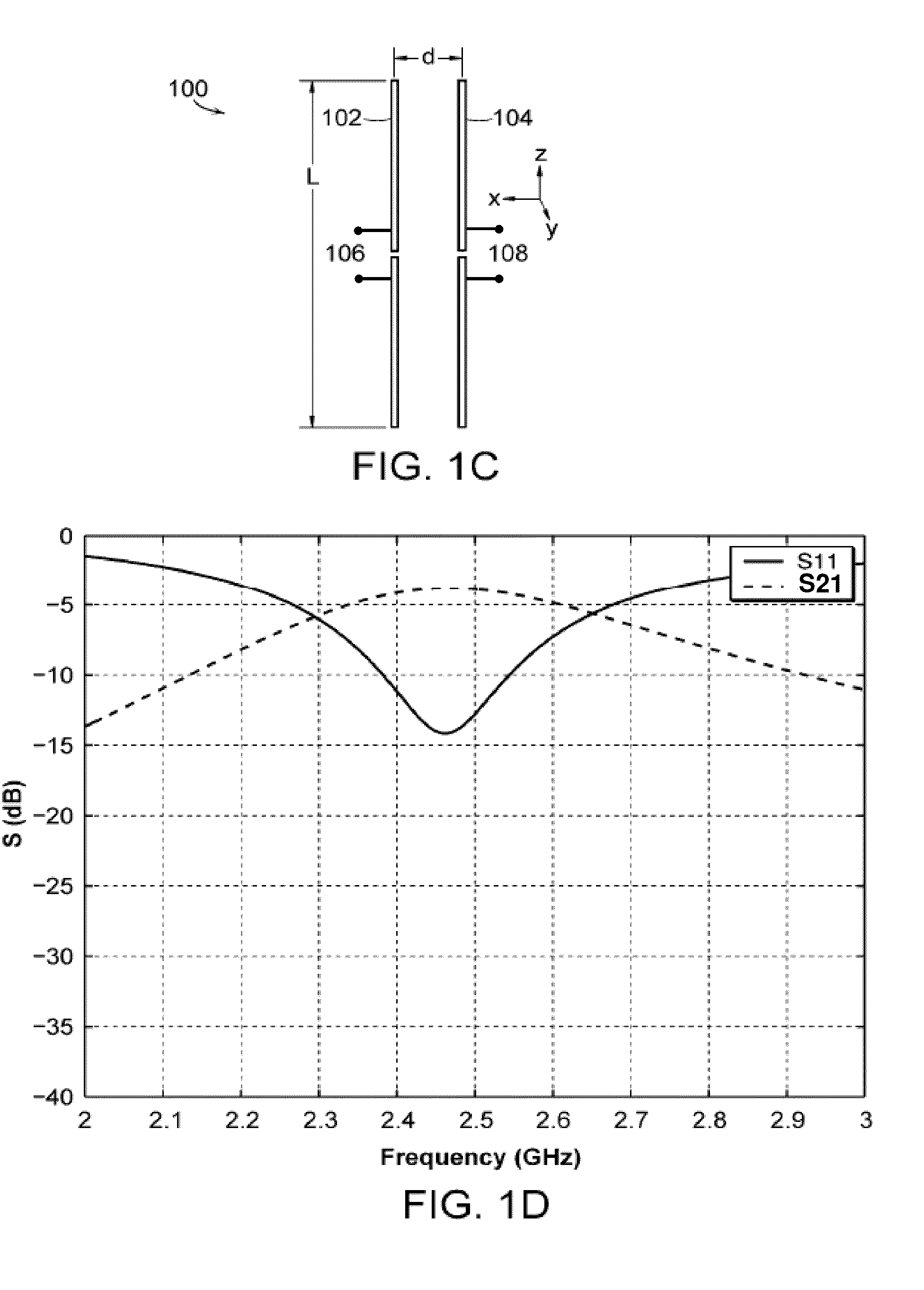 Antenna structures and methods thereof that have disparate operating frequency ranges