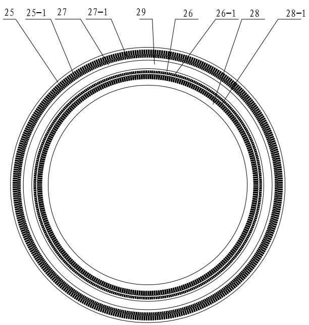 Concentric double-stator structured direct-drive cage type induction generator system