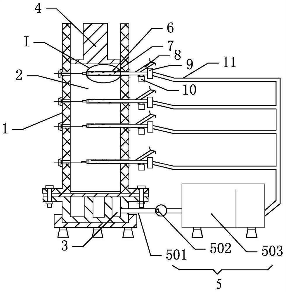 High-speed railway foundation bed slurry-turning mud-emitting fine particle migration detection device