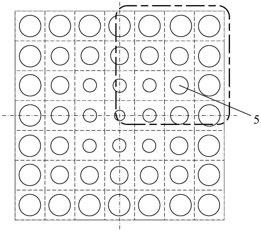 Flue flow equalizer device and design method