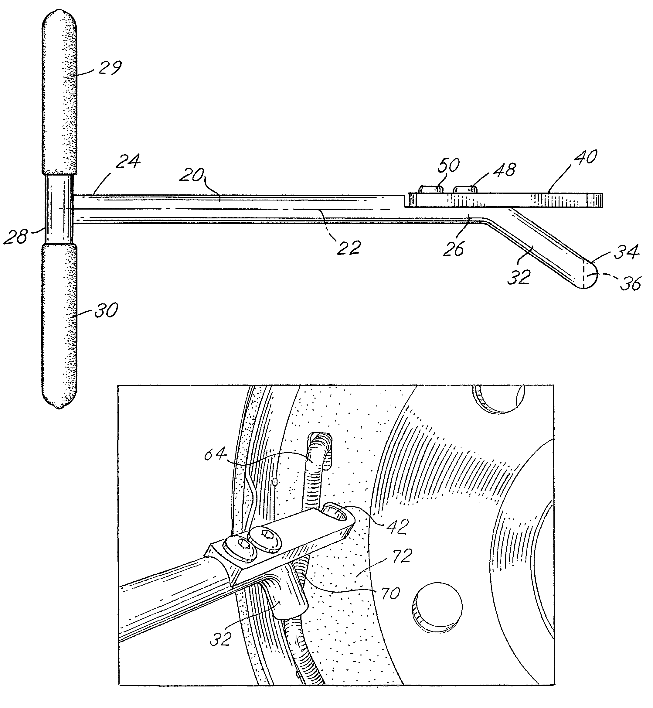 Single brake spring tool and method of removal of drum brake spring