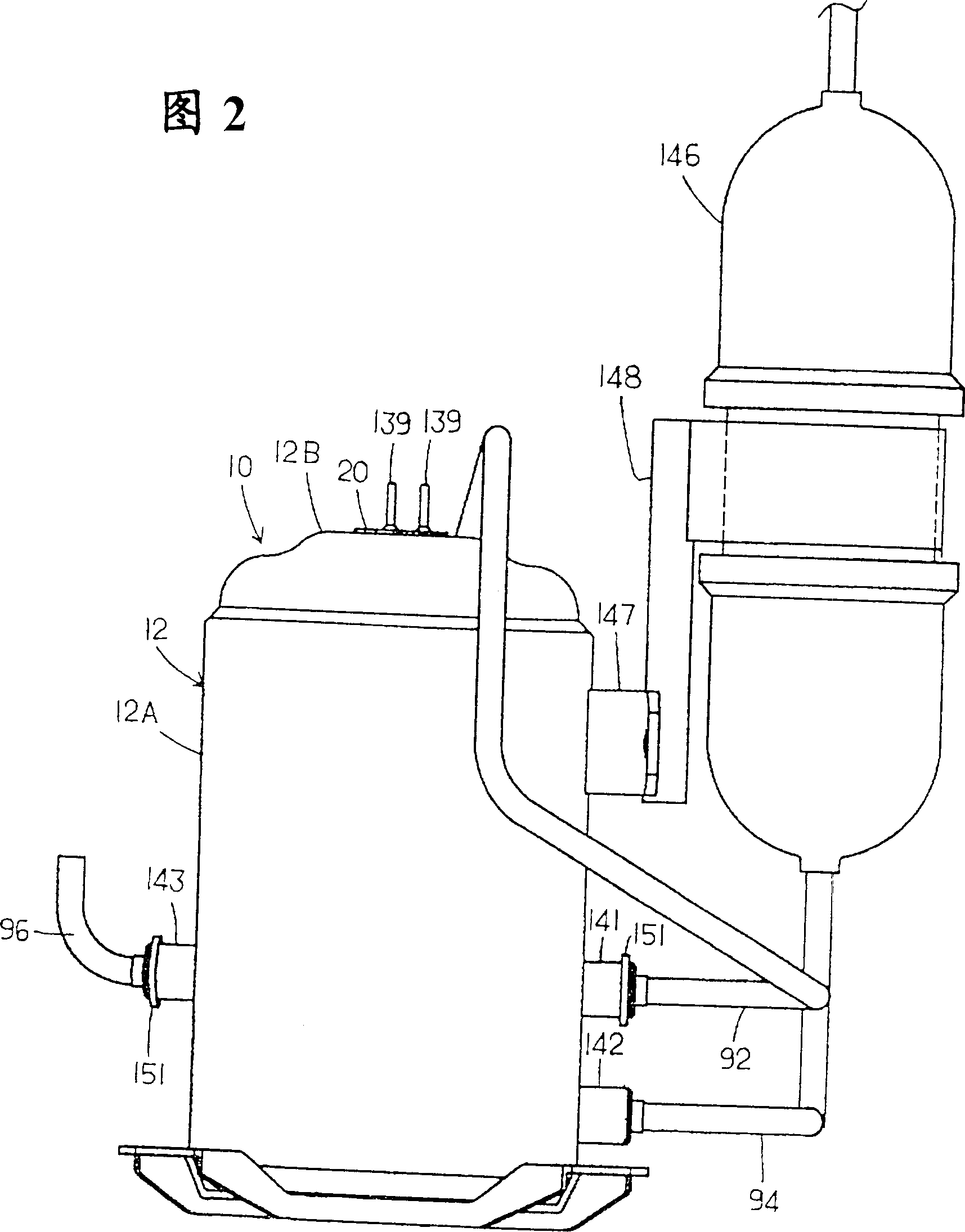 Defrosting device of refrigerant loop and rotary compressor for refrigerant loop