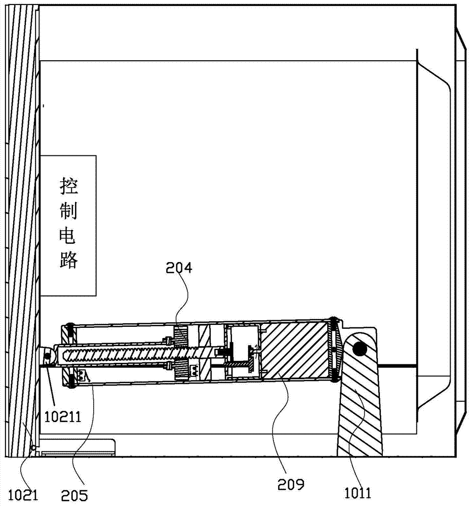 Opening and closing door structure of household electric oven and household electric oven with the structure