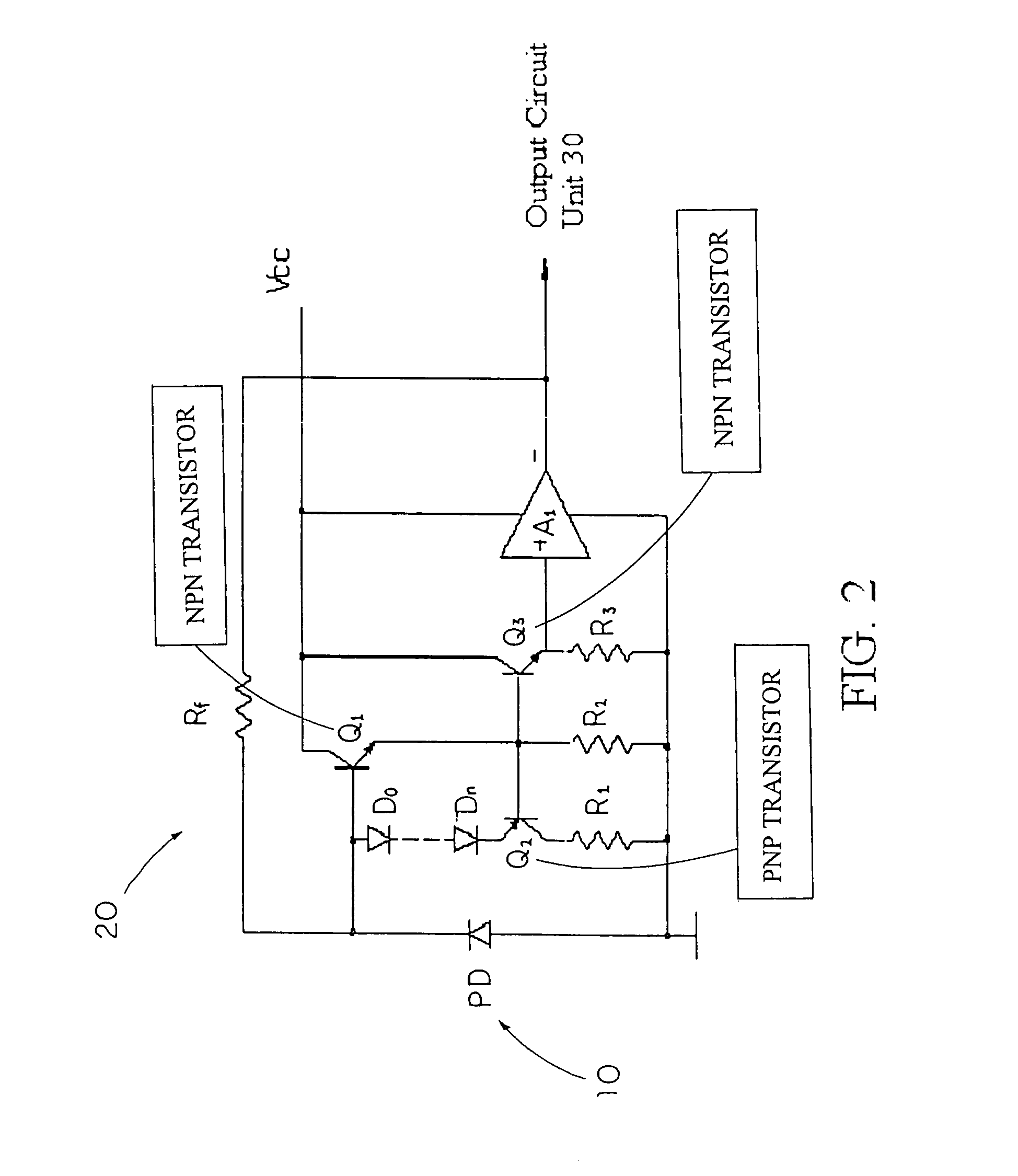 Optical input preamplifier