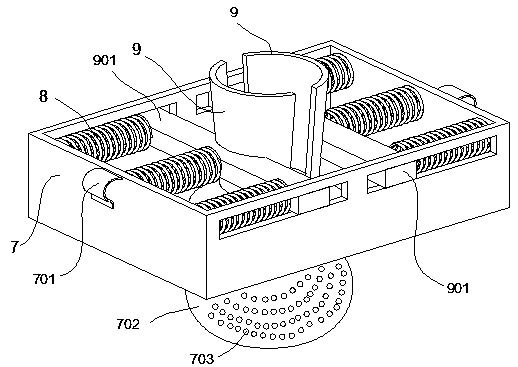 Modularized green belt device with cleaning function