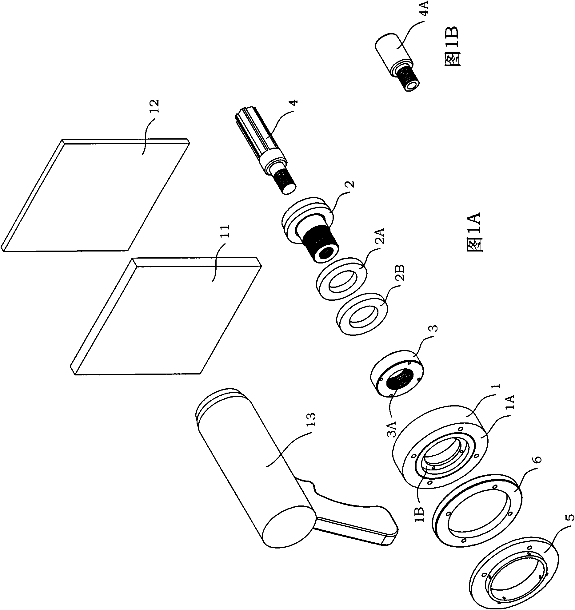 Ultrasonic vibrating trepanning reamer machining device applied to pneumatic drill