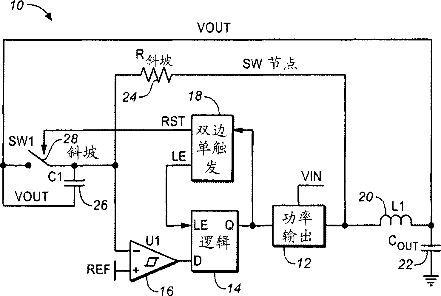 Power converter with hysteretic control