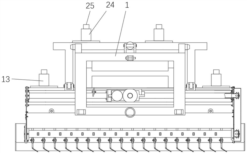 A self-balancing paddy field raking paddle leveling machine