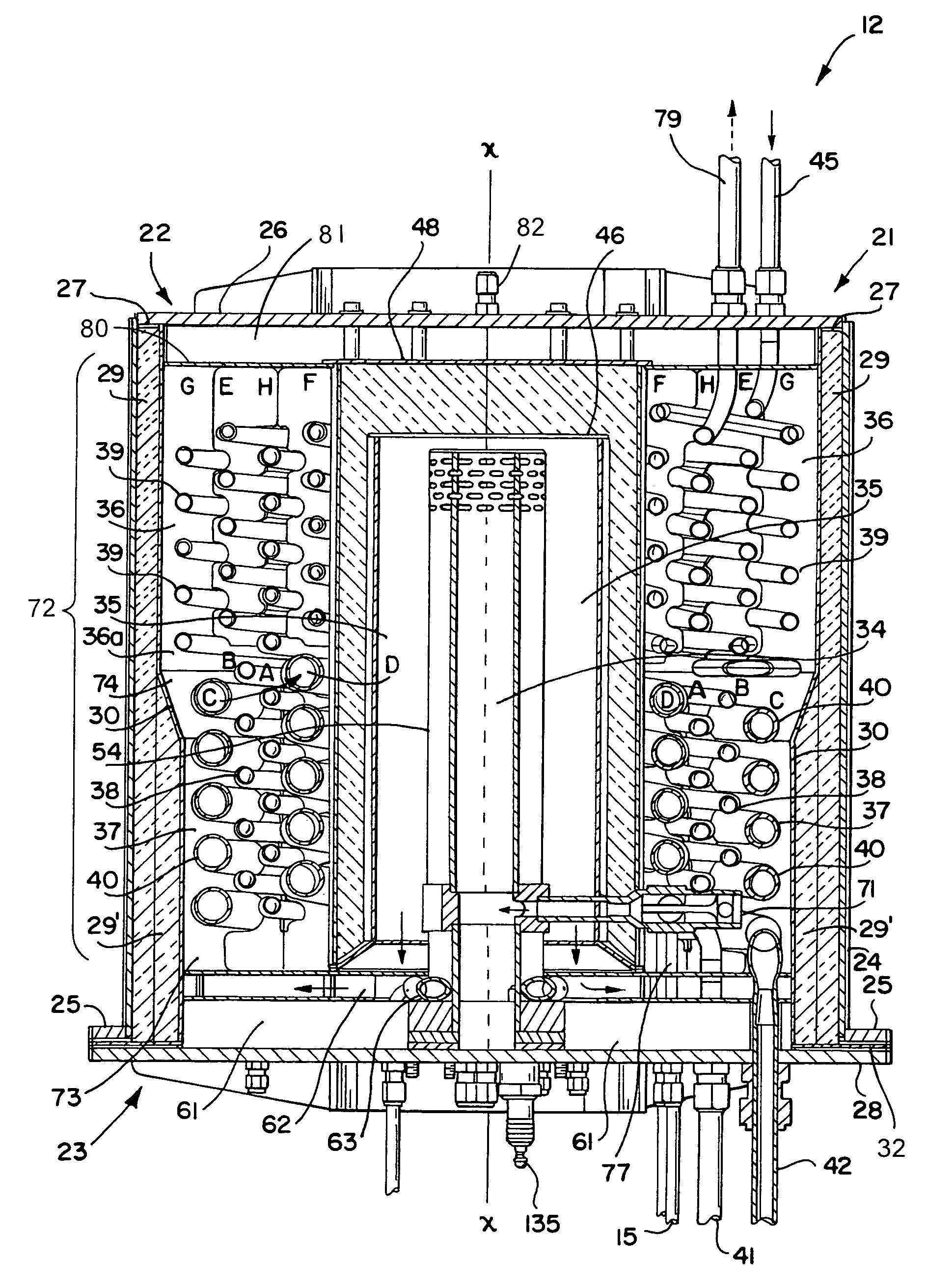 Integrated reformer and shift reactor