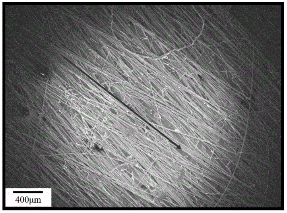 A kind of preparation method of chopped fiber oriented mat