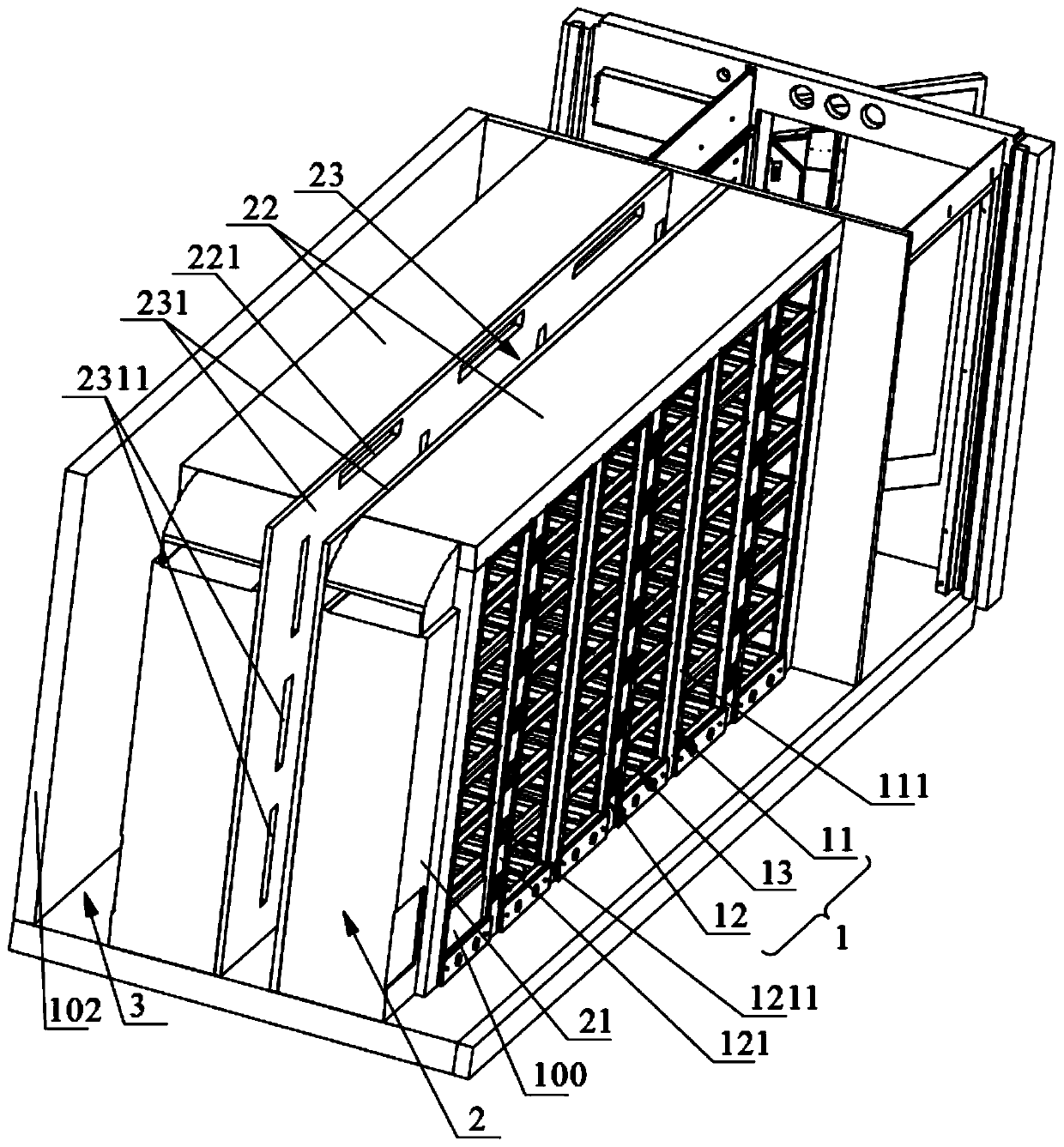 Temperature control system of energy storage container and energy storage container