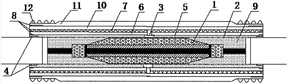 High-voltage solid-closed type cable intermediate joint