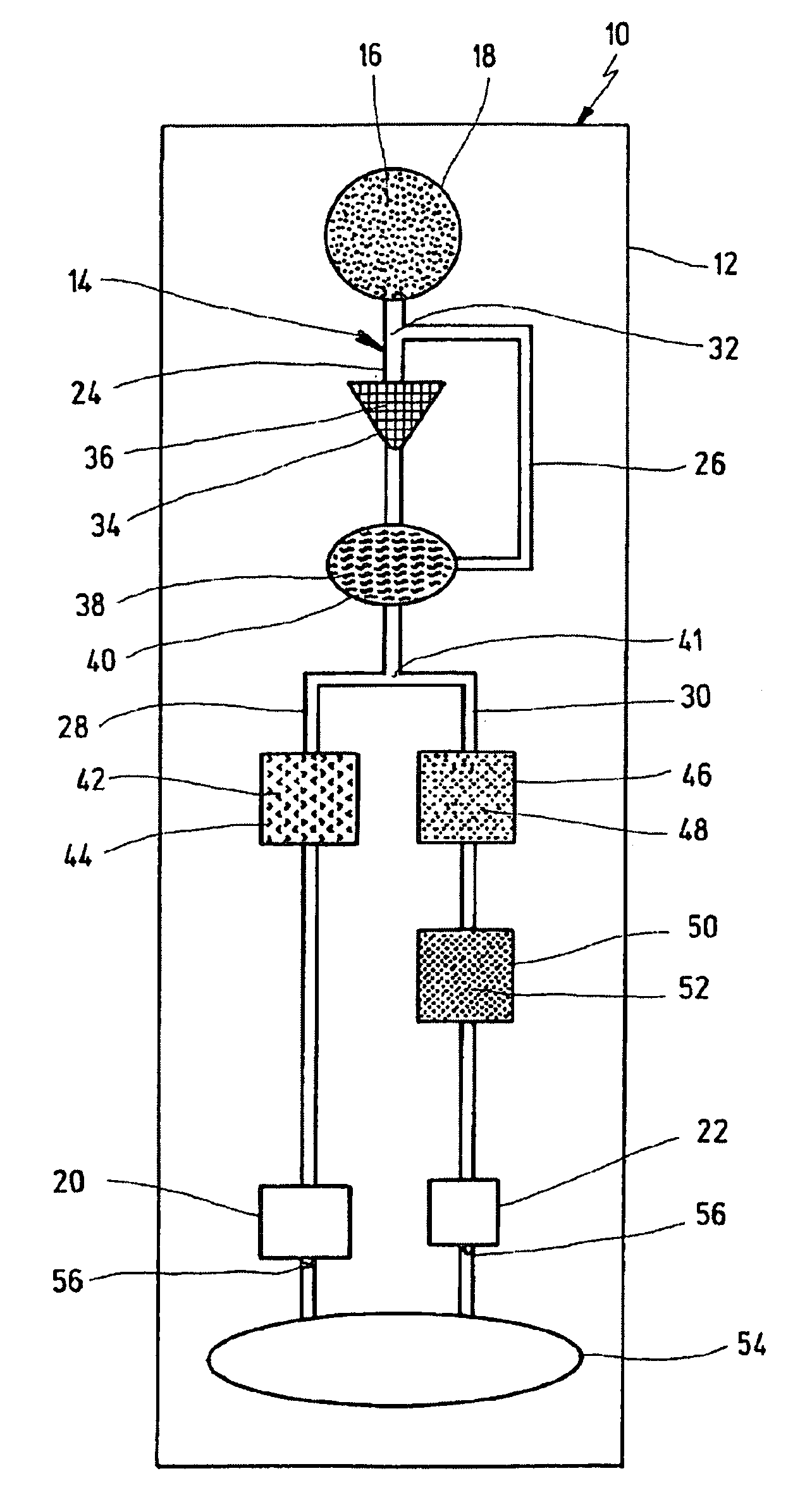 Analytical test element and method for blood analyses