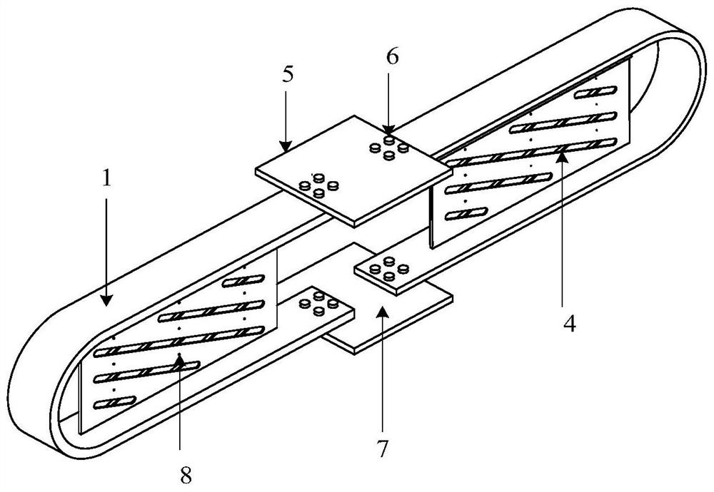 Asymmetric U-shaped corrugated double-layer inclined-seam steel plate damper