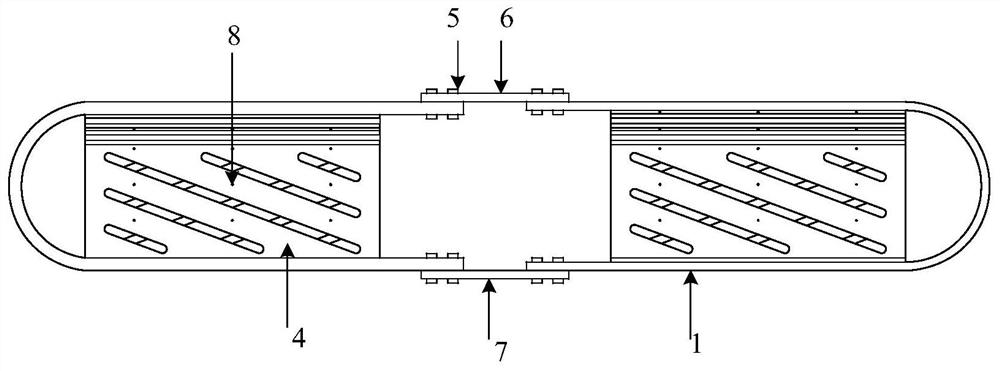 Asymmetric U-shaped corrugated double-layer inclined-seam steel plate damper