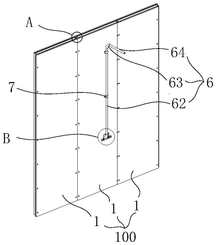 Fabricated wall with bottom junction box mounted on outdoor side and construction method of fabricated wall