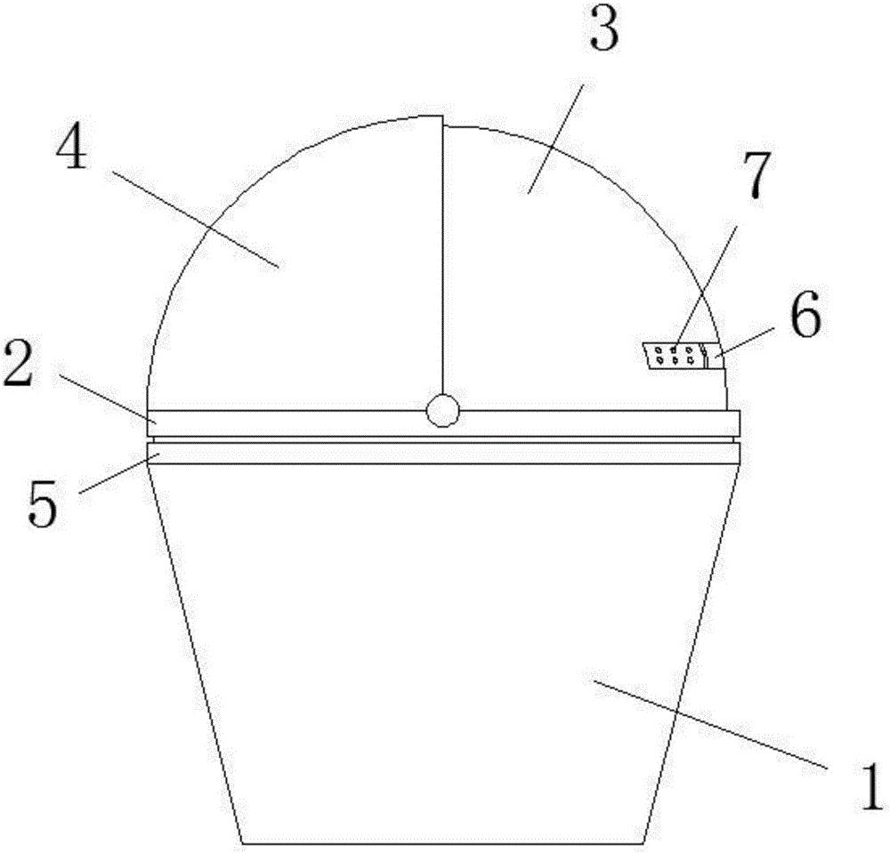 Flowerpot with flipping cover