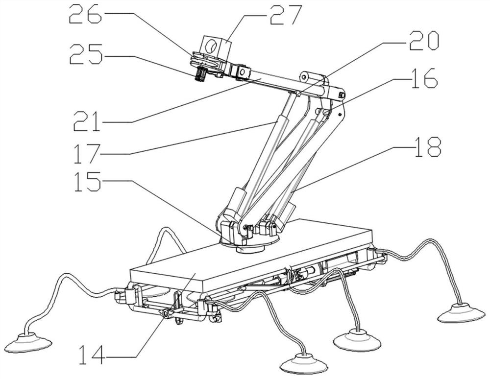 Bionic hexapod topping robot