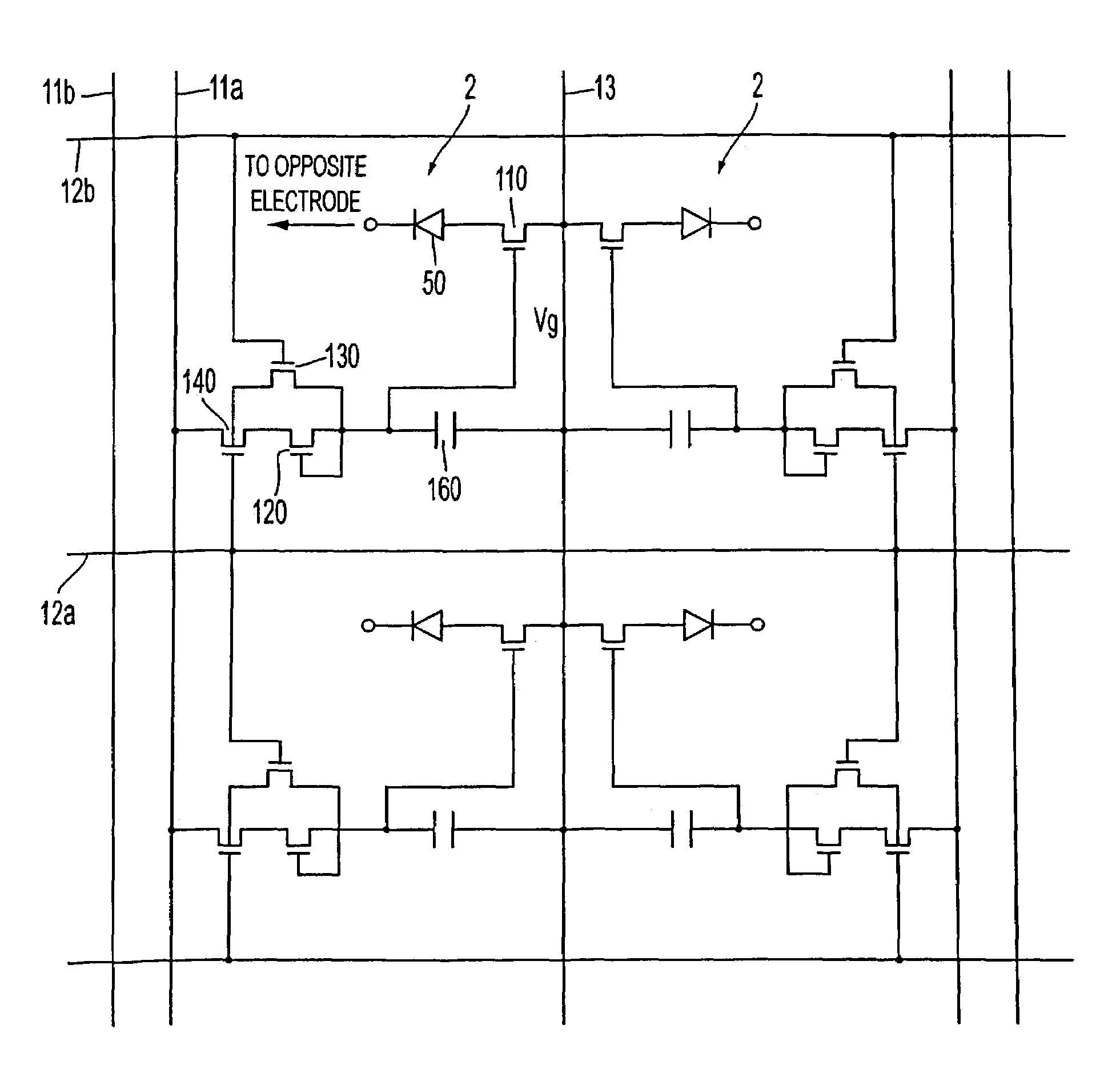 Transistor circuit, display panel and electronic apparatus