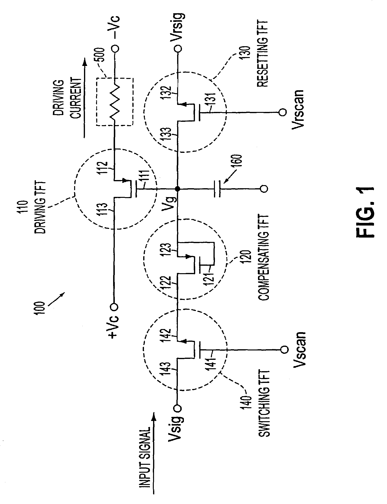 Transistor circuit, display panel and electronic apparatus