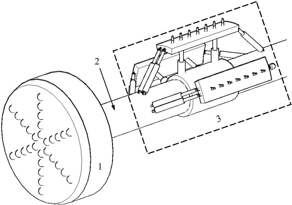 Three-dimensional seismic advanced detection device and method for rock-breaking seismic source of tunnel boring machine