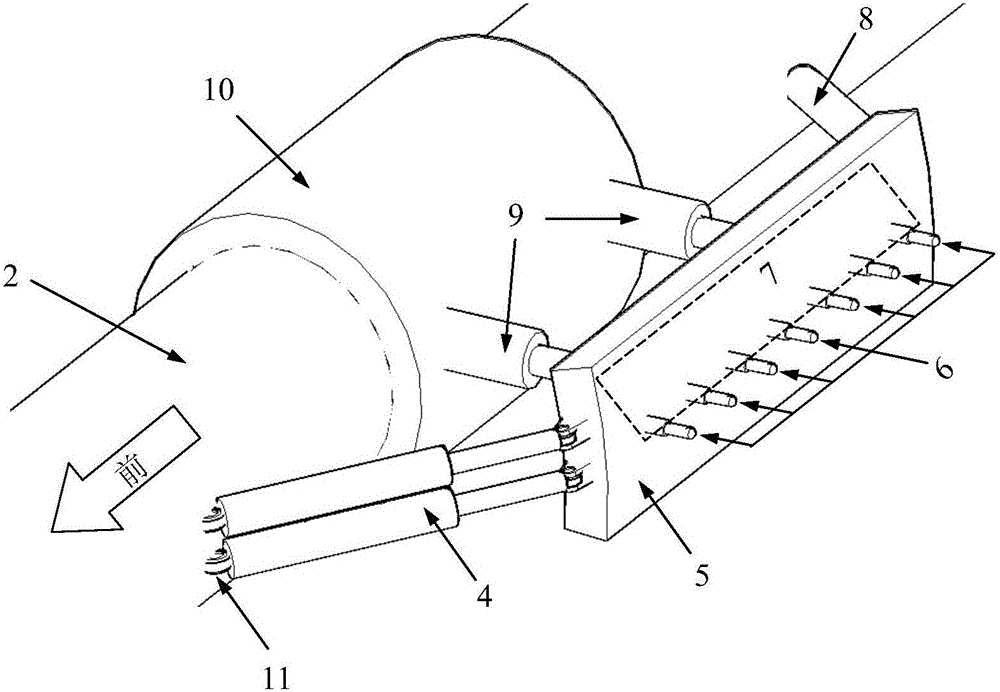 Three-dimensional seismic advanced detection device and method for rock-breaking seismic source of tunnel boring machine