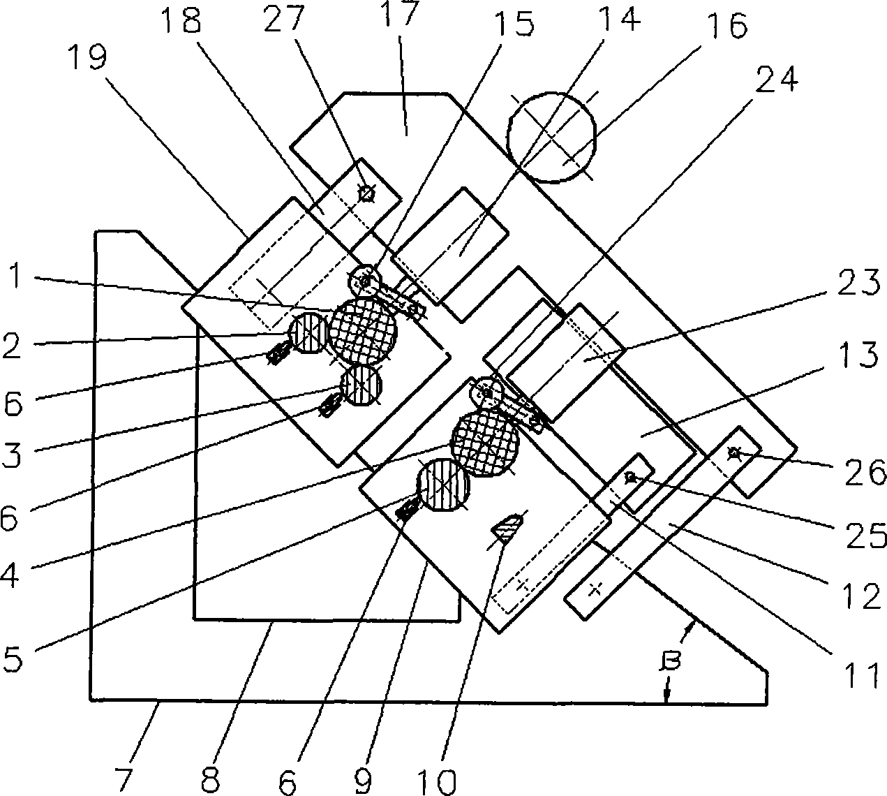 Improved structure of drafting device in ribbon lap machine