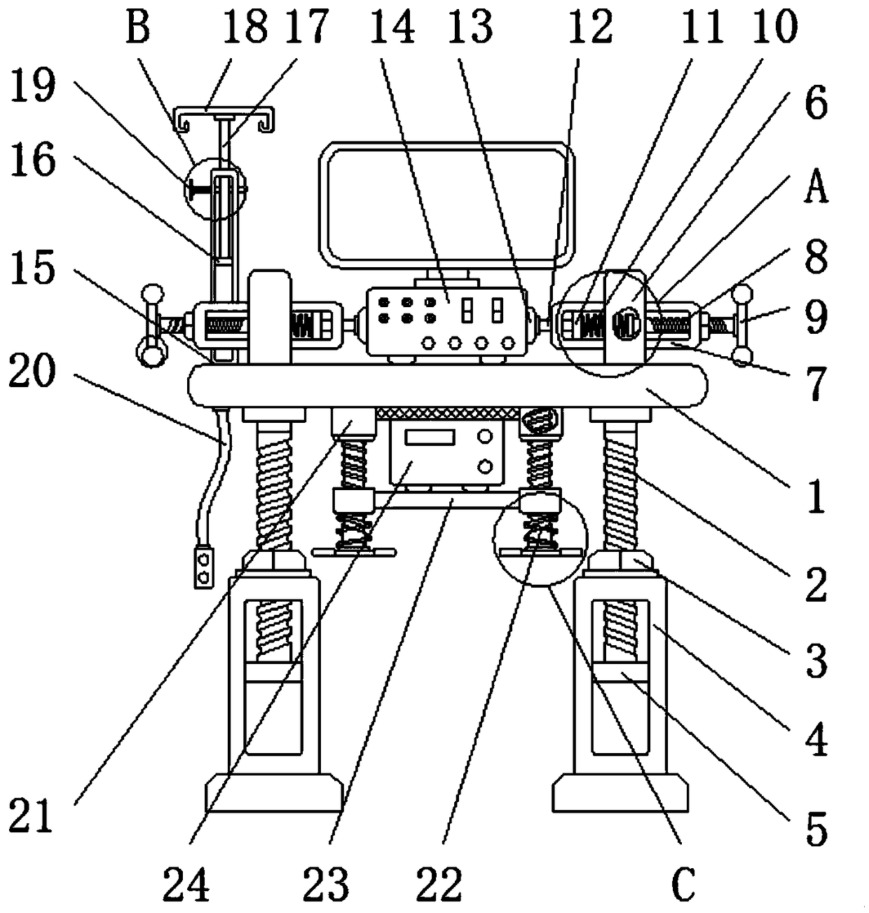 Anesthesia monitoring device for orthopedic surgery