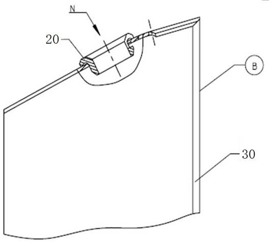 An assembly and positioning structure of the main combustion hole liner on the flame tube