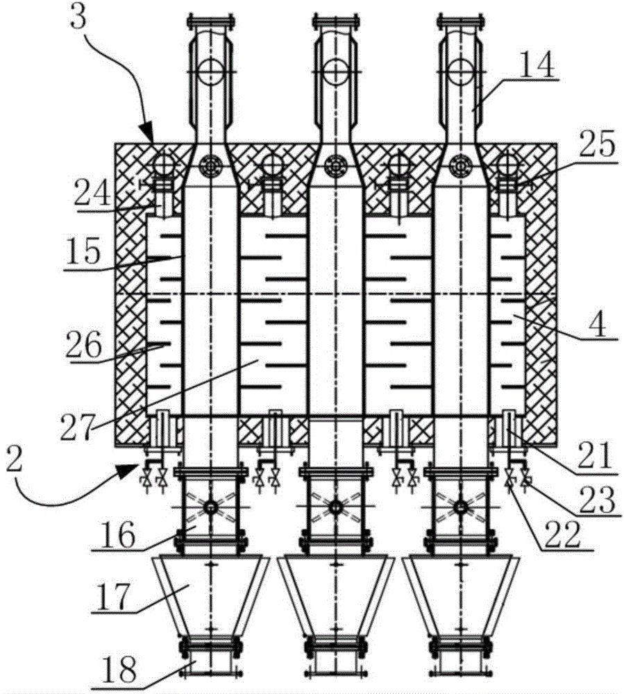 Waste tire cracking furnace