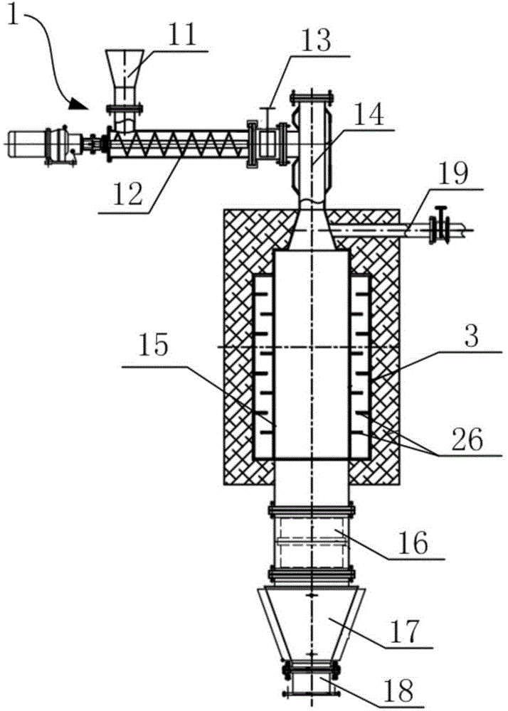 Waste tire cracking furnace