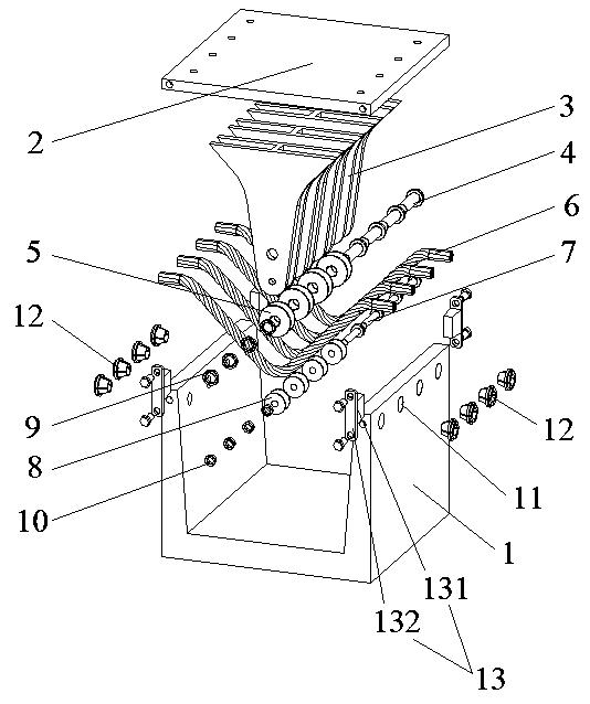 Rope pendulum self-resetting anti-pullout shock-isolation bearing