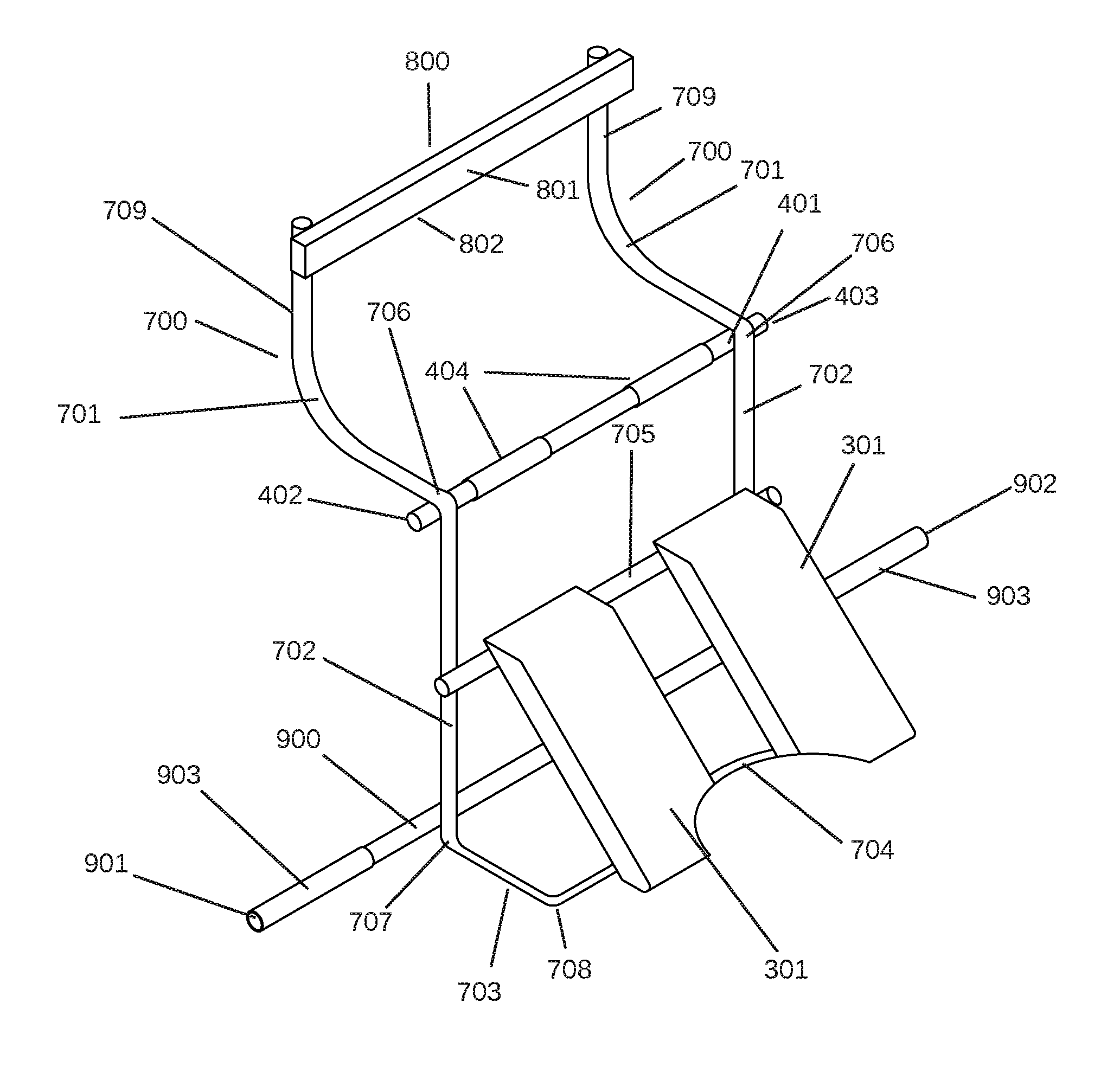 Isolated upper-body exercise device