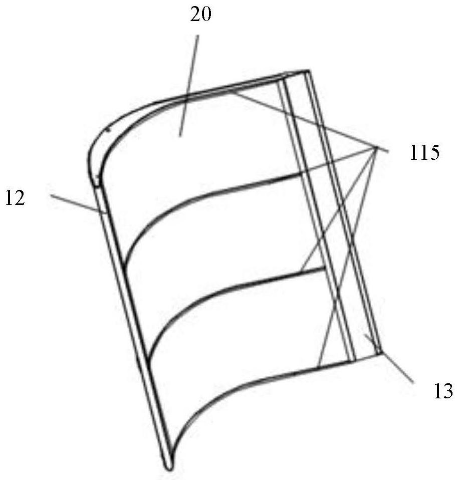 Guide vane for aeroacoustic wind tunnel