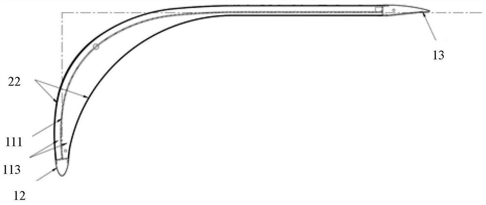 Guide vane for aeroacoustic wind tunnel