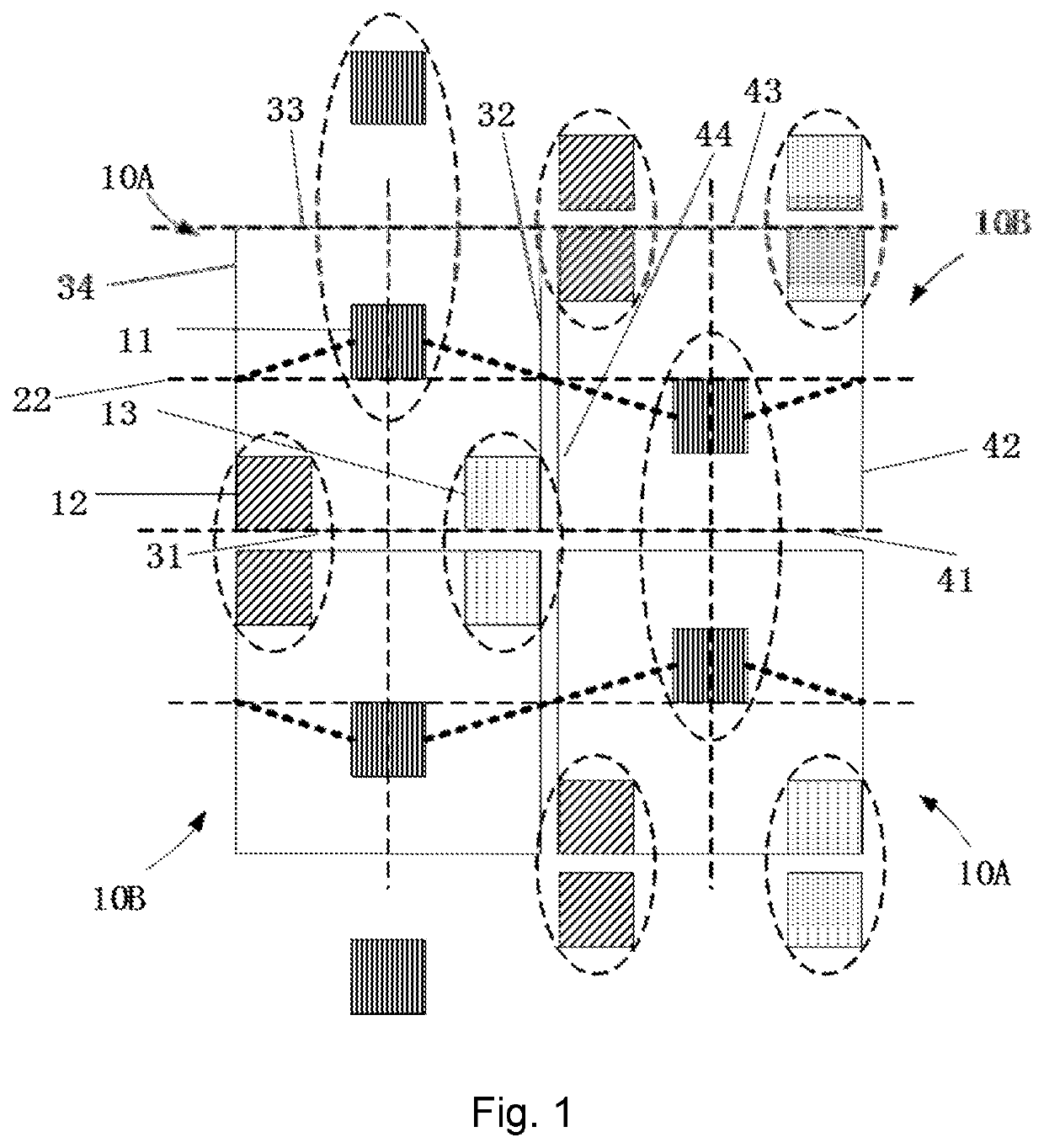 Pixel arrangement structure, display substrate, display apparatus and method of fabrication thereof