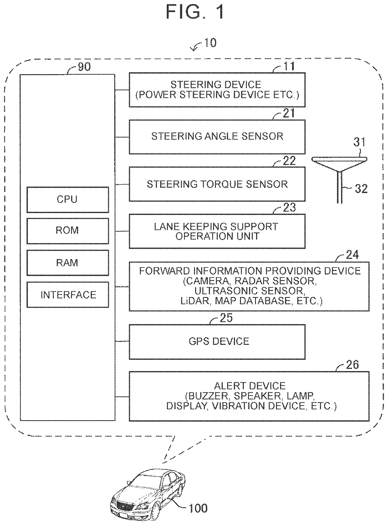 Vehicle driving support device