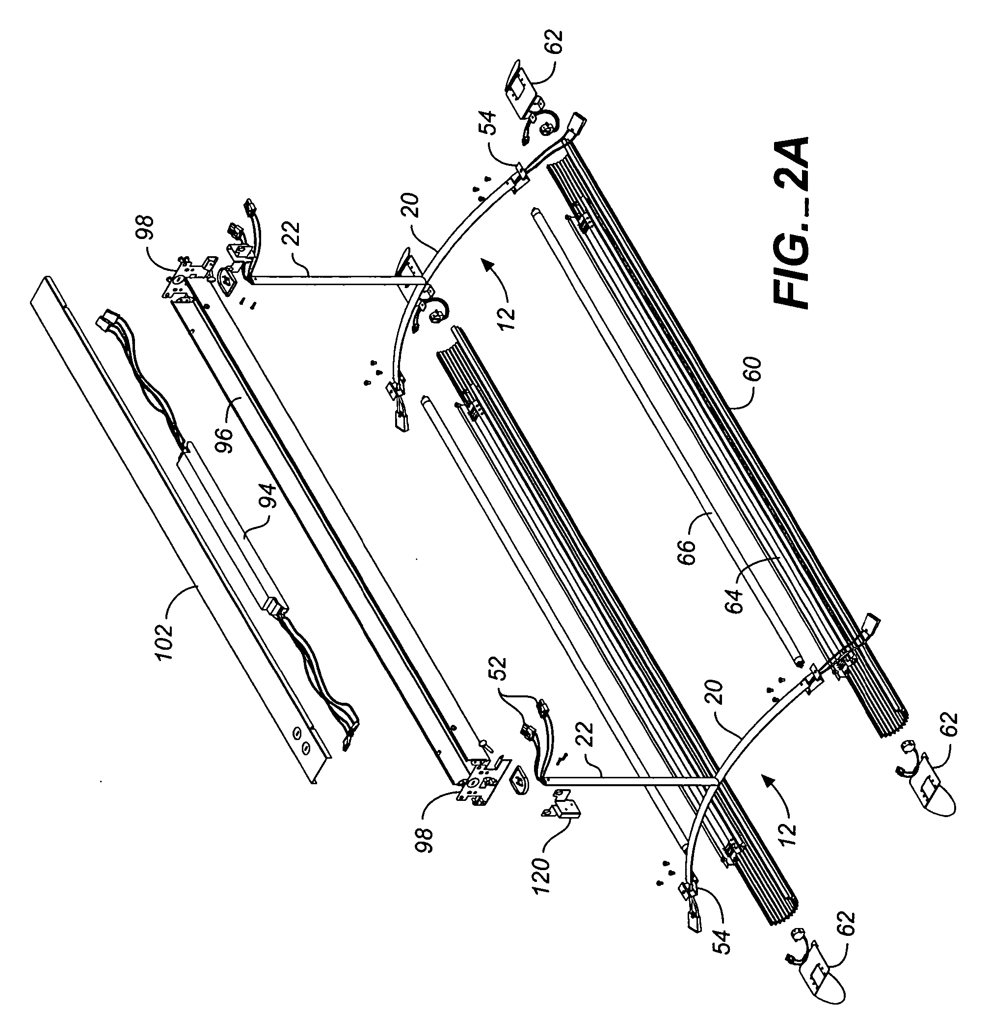 Small profile hanger system for ceiling suspended lighting fixtures