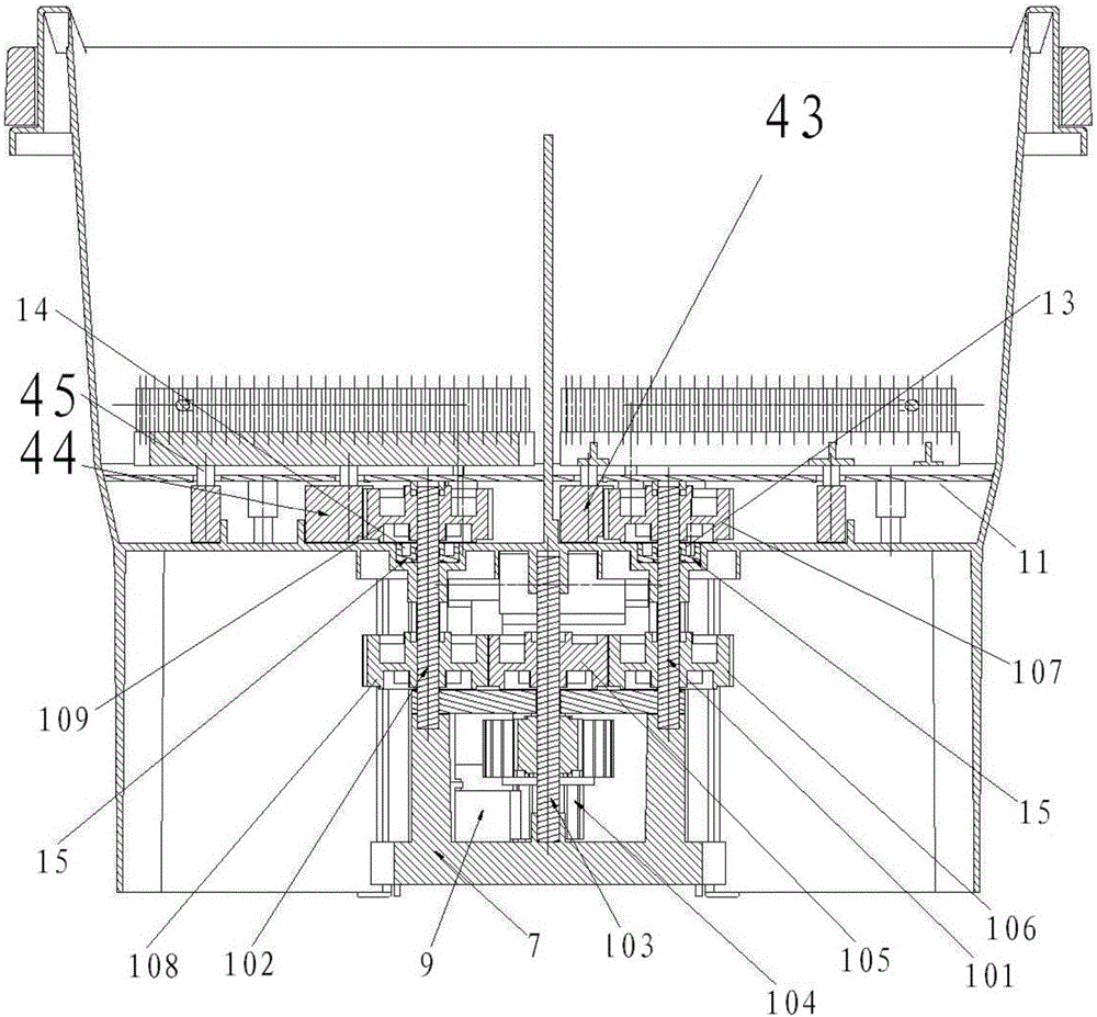 Mop cleaning barrel and automatic-water-squeezing mop barrel assembly