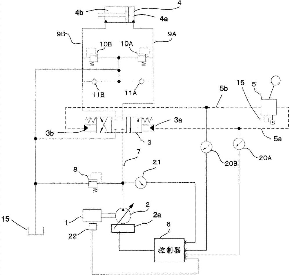 Hydraulic pressure control device for machinery