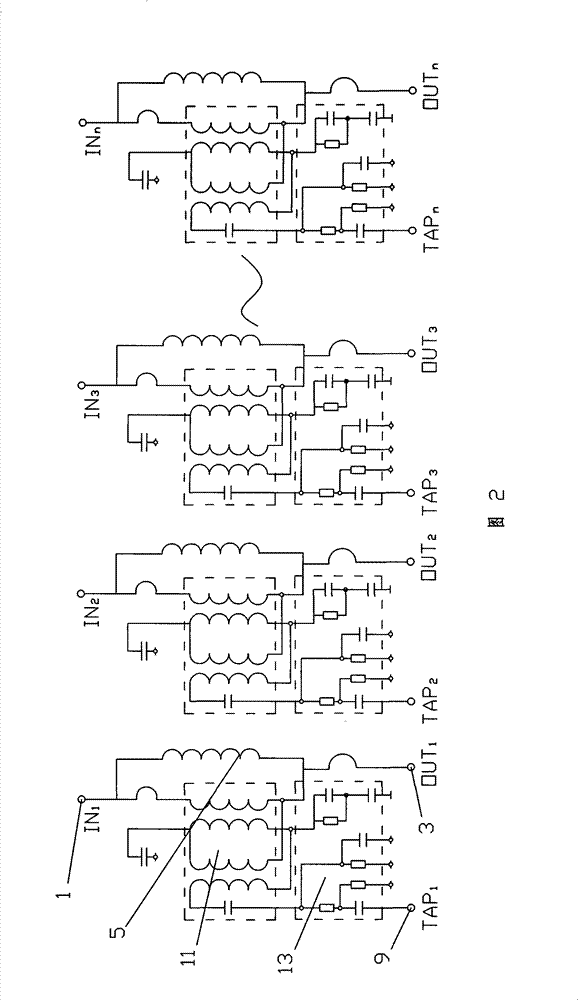 Multiway combined type satellite power divider