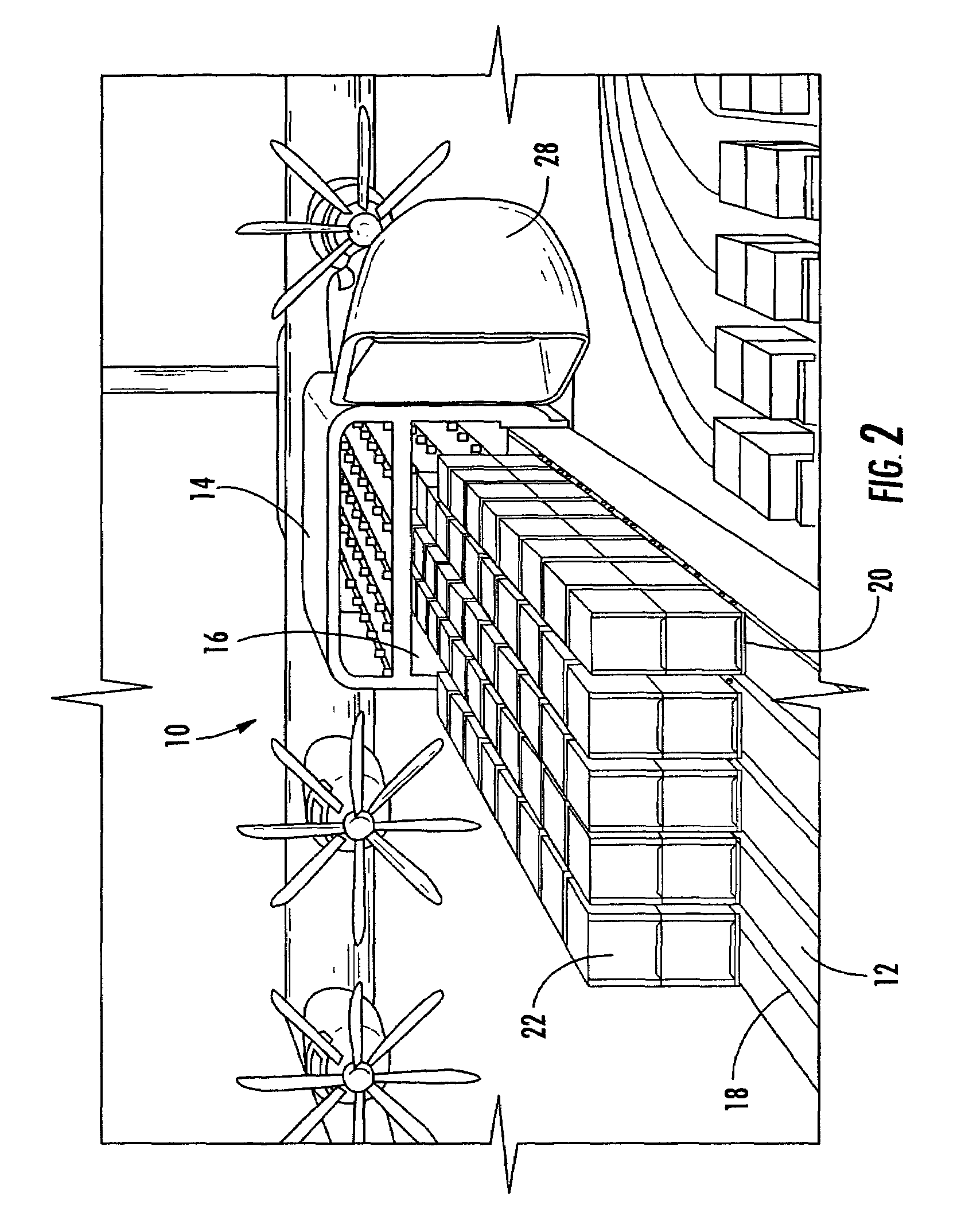 Cargo container handling system and associated method