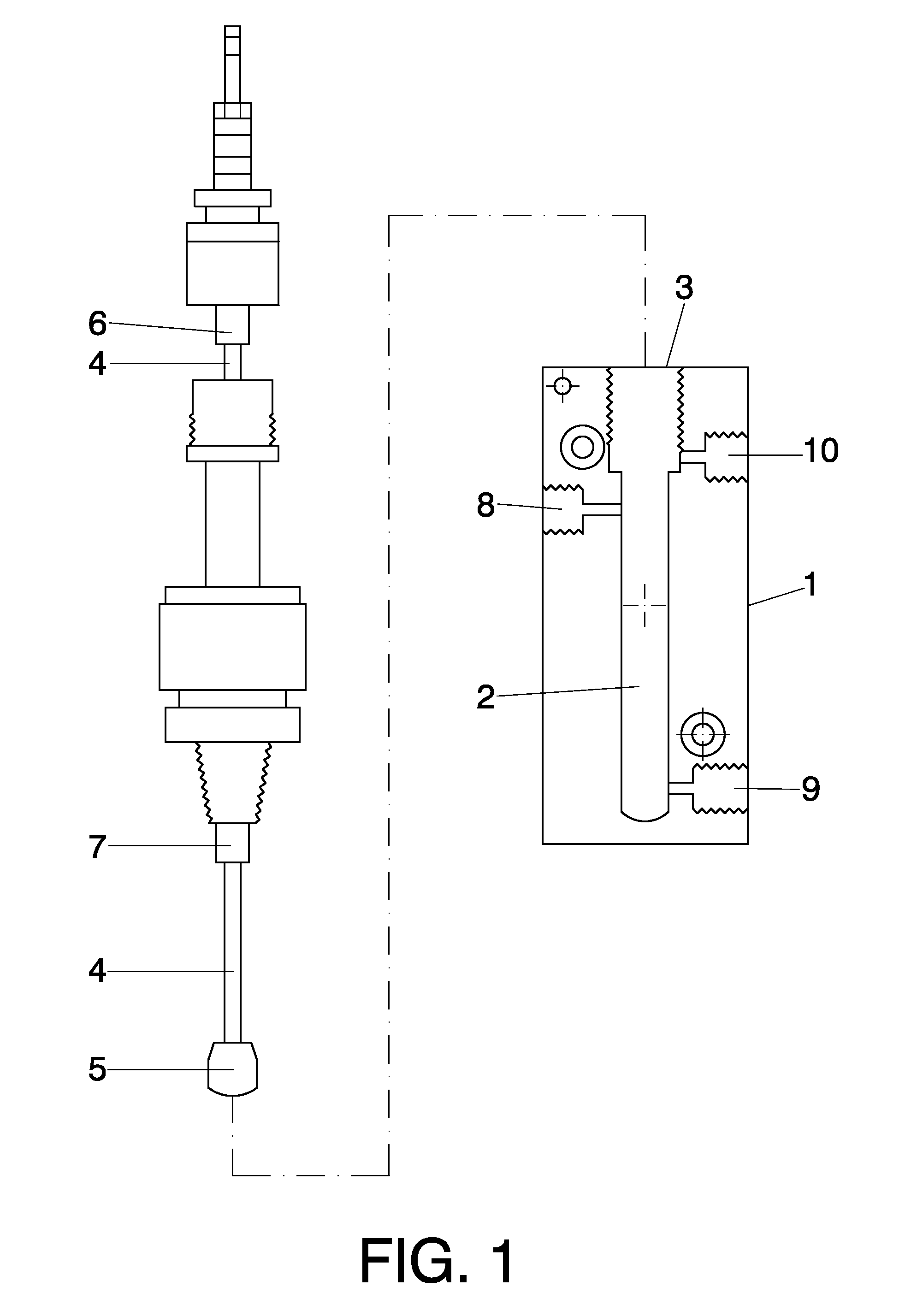 Gas/liquid separator comprising a capacitive level sensor