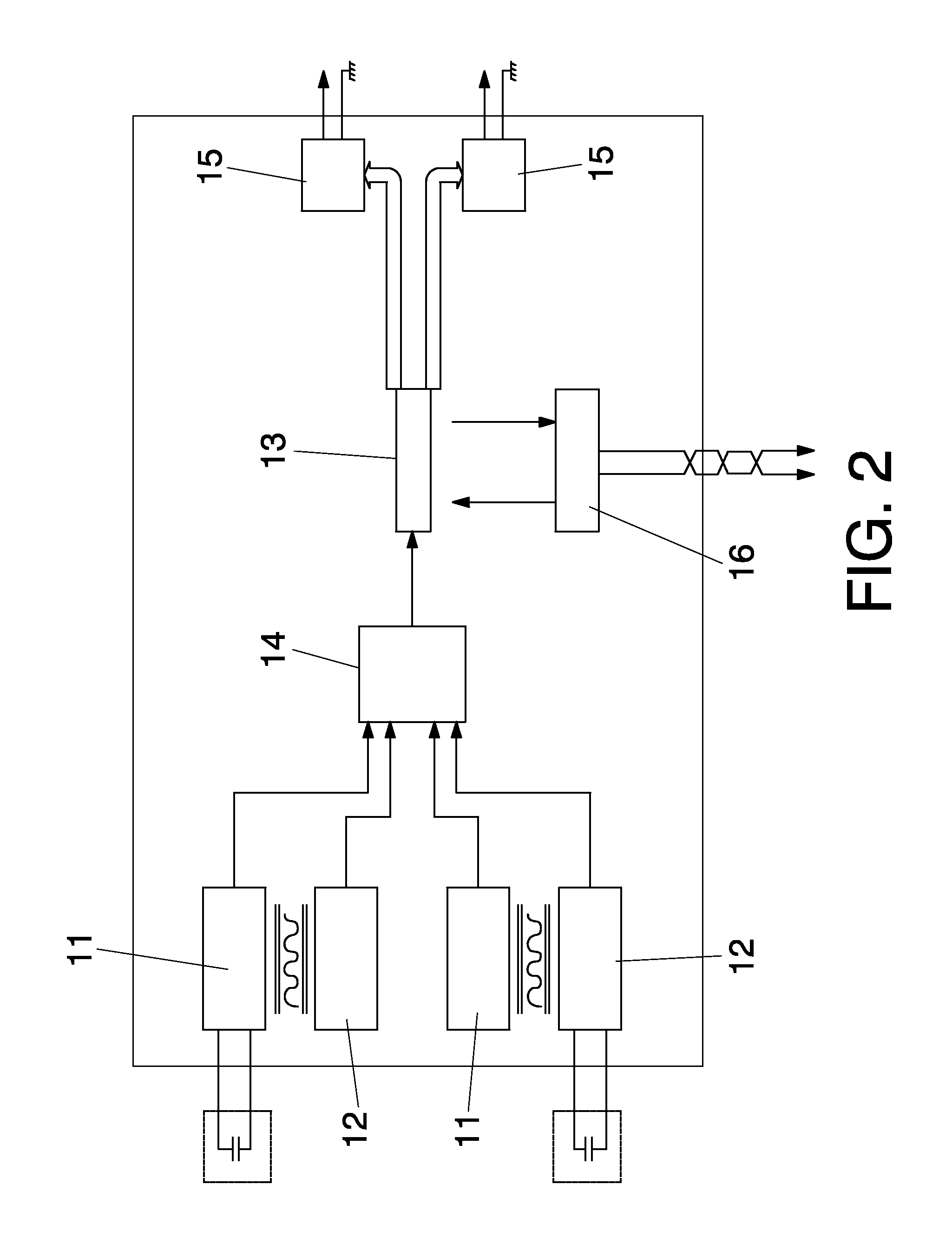 Gas/liquid separator comprising a capacitive level sensor