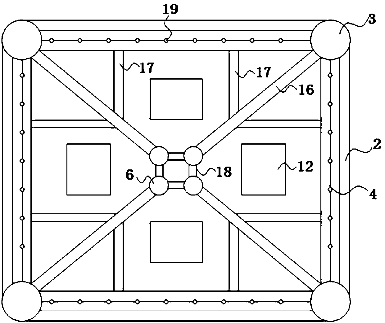 Wind and wave energy combined power generation device based on guide tube frame foundation