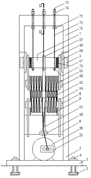 A loading fatigue testing machine