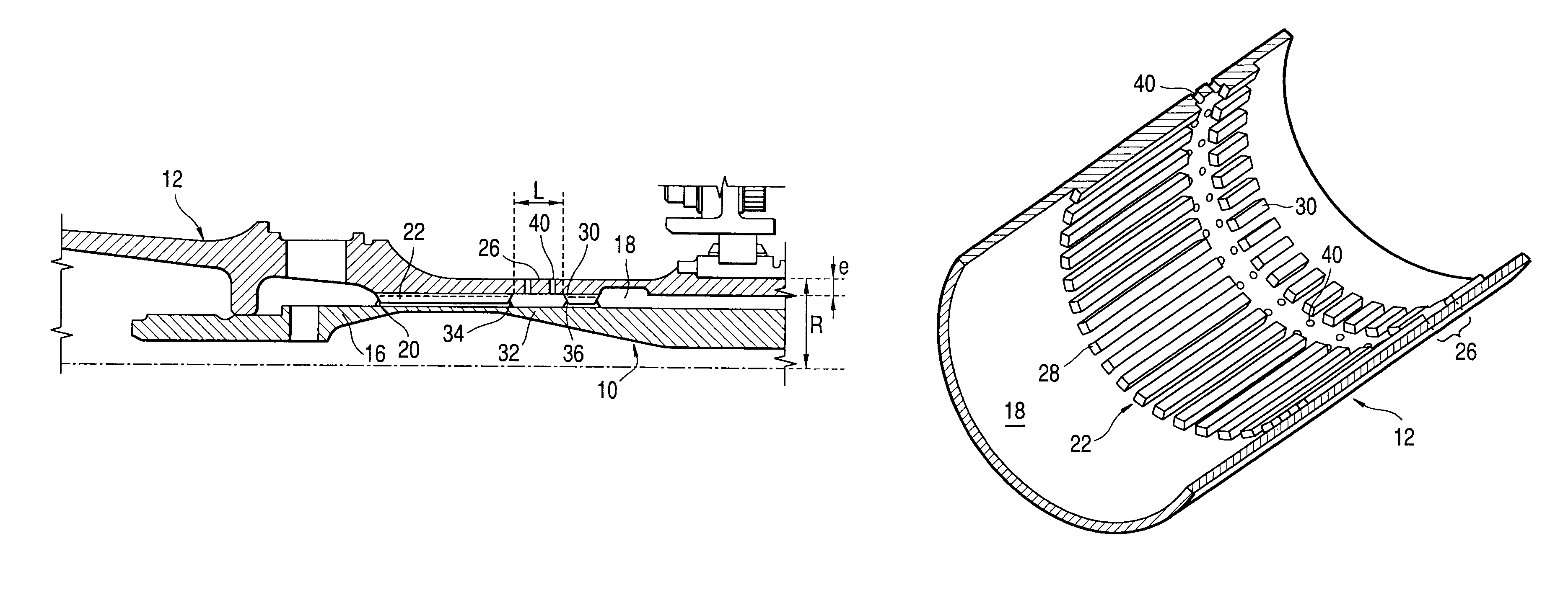 Device for connecting two rotating shafts, in particular in a turbomachine