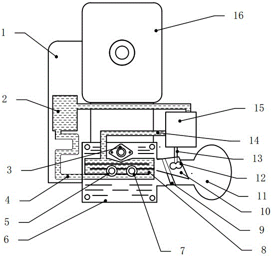 A water-cooled and air-cooled interactive cooling device for a diesel engine